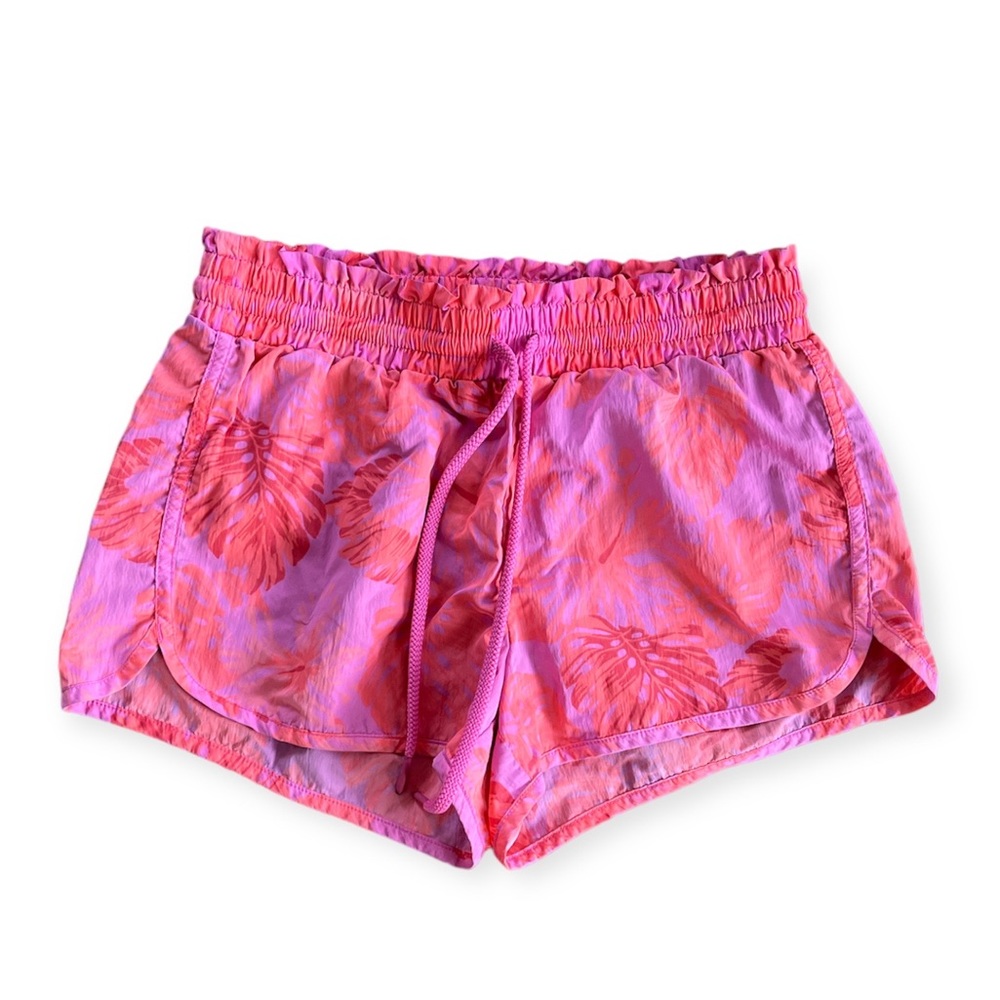 aerie Neon Palm Lightweight Elastic Waist Shorts size XS